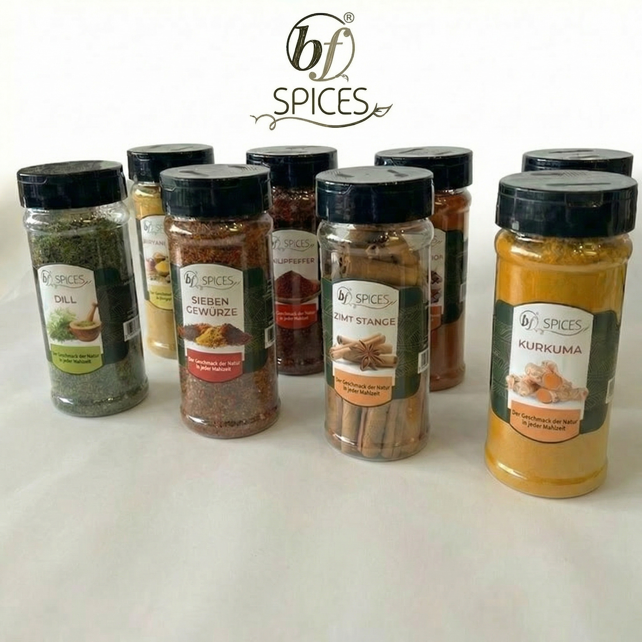 BF Spices branded jar collection